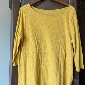 3/4 Sleeve Open Neck Tee